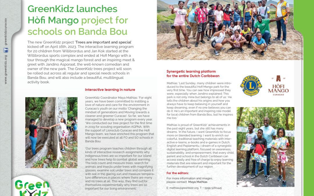 GreenKidz launches Hofi Mango project for schools on Banda Bou