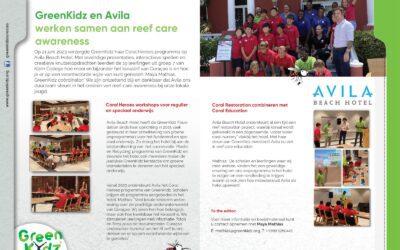 GreenKidz en Avila werken samen aan reef care awareness
