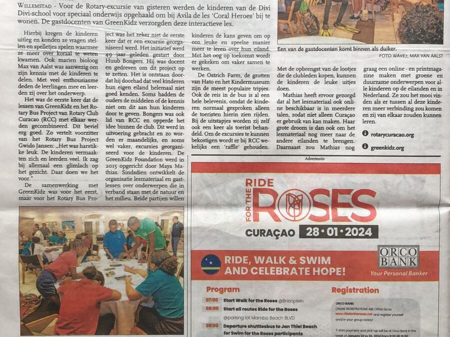 GreenKidz ondersteund door Rotary busproject